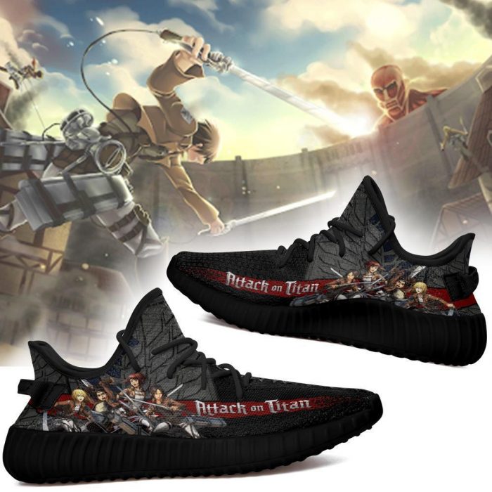 attack on titan yeezy anime sneakers shoes fan gift idea tt04 gearanime 2 - Attack On Titan Merch