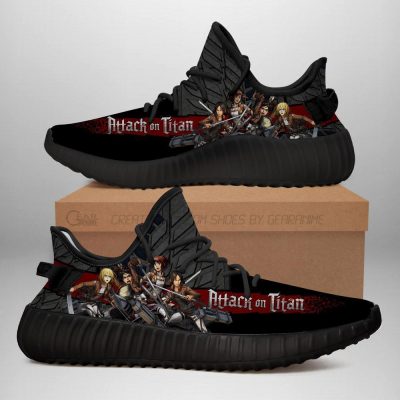 attack on titan yeezy anime sneakers shoes fan gift idea tt04 gearanime - Attack On Titan Merch