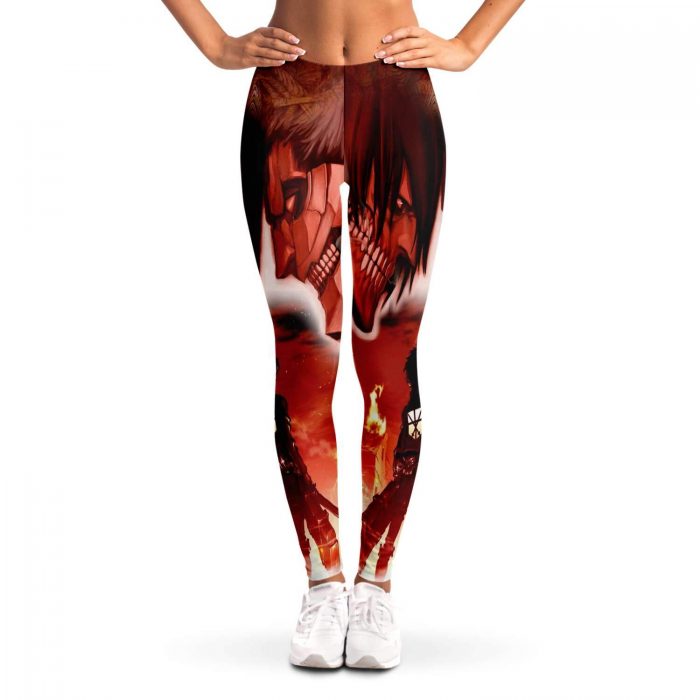 burning attack on titan premium leggings 694000 - Attack On Titan Merch