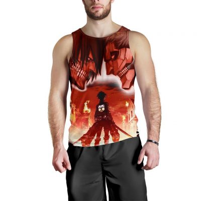 burning attack on titan premium tank top 109762 - Attack On Titan Merch