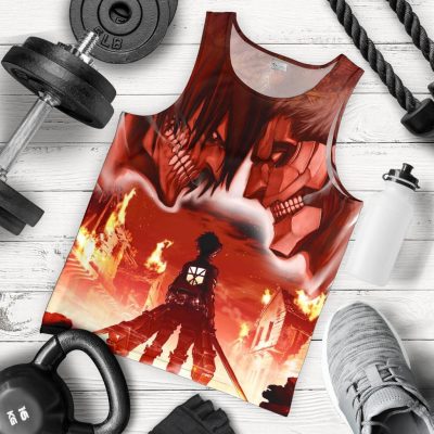 burning attack on titan premium tank top 211093 - Attack On Titan Merch