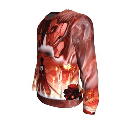 burning attack on titan sweatshirt 605707 - Attack On Titan Merch