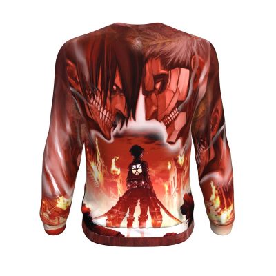 burning attack on titan sweatshirt 818542 - Attack On Titan Merch