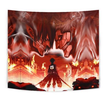 burning attack on titan tapestry 108880 - Attack On Titan Merch