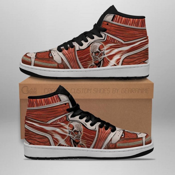 colossal titan jordan sneakers attack on titan anime sneakers gearanime - Attack On Titan Merch