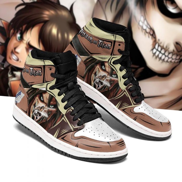 Attack On Titan Eren Jeager And Titan Jordan Sneakers