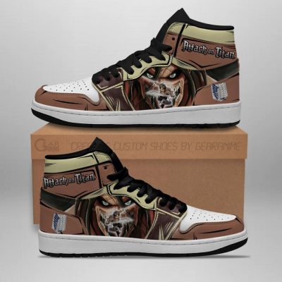 eren jeager and titan jordan sneakers attack on titan anime sneakers gearanime - Attack On Titan Merch