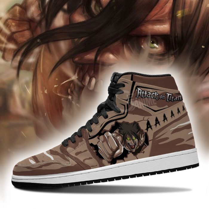 eren titan jordan sneakers costume attack on titan anime sneakers gearanime 3 - Attack On Titan Merch