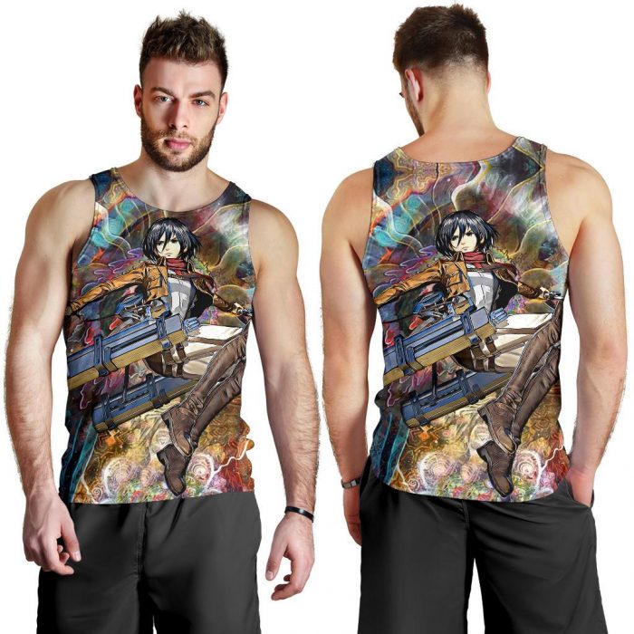 focused mikasa premium tank top 416172 - Attack On Titan Merch