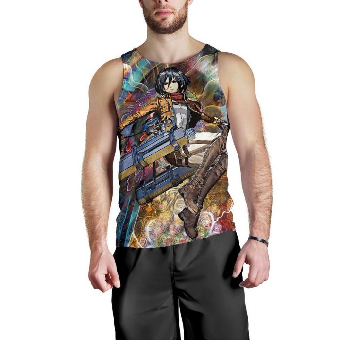 focused mikasa premium tank top 479033 - Attack On Titan Merch