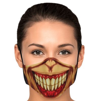 jaw titan v3 attack on titan premium carbon filter face mask 664039 - Attack On Titan Merch