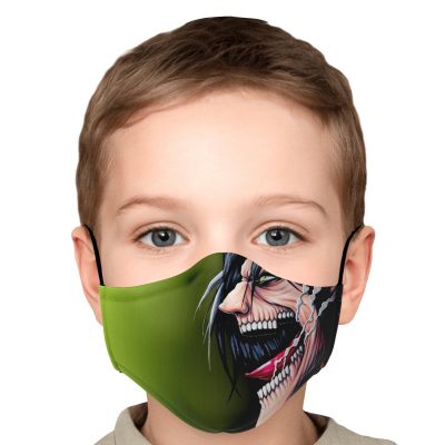 jaw titan v4 attack on titan premium carbon filter face mask 724543 - Attack On Titan Merch