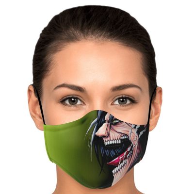 jaw titan v4 attack on titan premium carbon filter face mask 911373 - Attack On Titan Merch