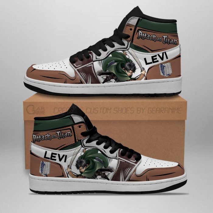 levi ackerman jordan sneakers attack on titan anime sneakers gearanime - Attack On Titan Merch