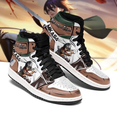 mikasa ackerman jordan sneakers attack on titan anime sneakers gearanime 2 - Attack On Titan Merch