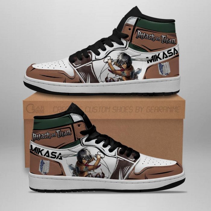 mikasa ackerman jordan sneakers attack on titan anime sneakers gearanime - Attack On Titan Merch