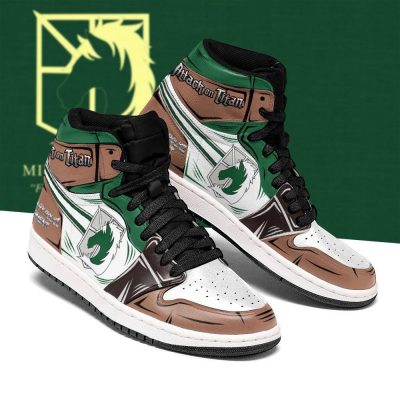 military police jordan sneakers attack on titan anime sneakers gearanime 2 - Attack On Titan Merch