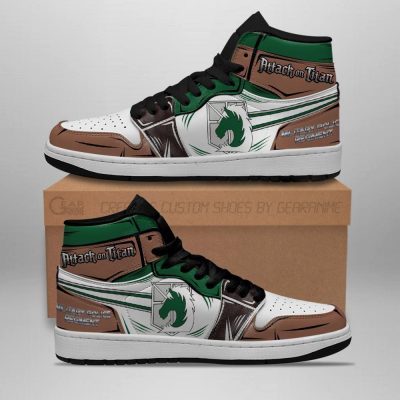 military police jordan sneakers attack on titan anime sneakers gearanime - Attack On Titan Merch