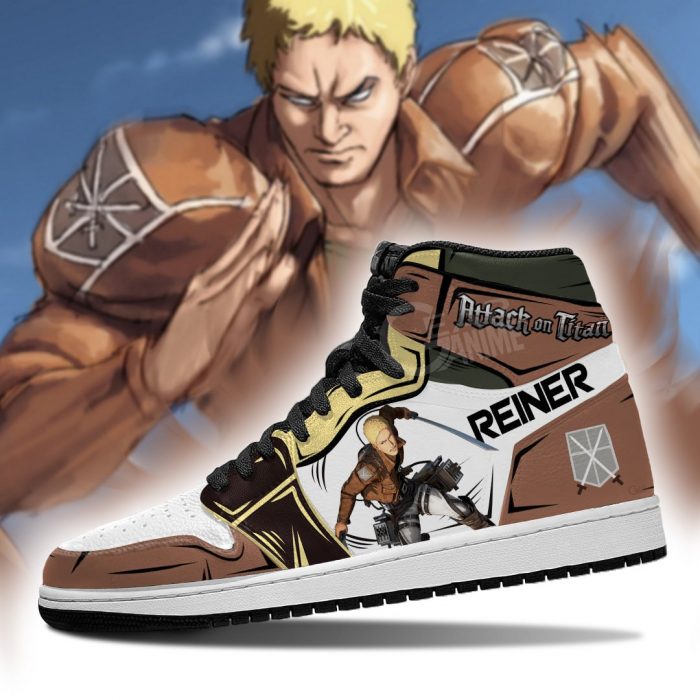 reiner braun jordan sneakers attack on titan anime sneakers gearanime 3 - Attack On Titan Merch