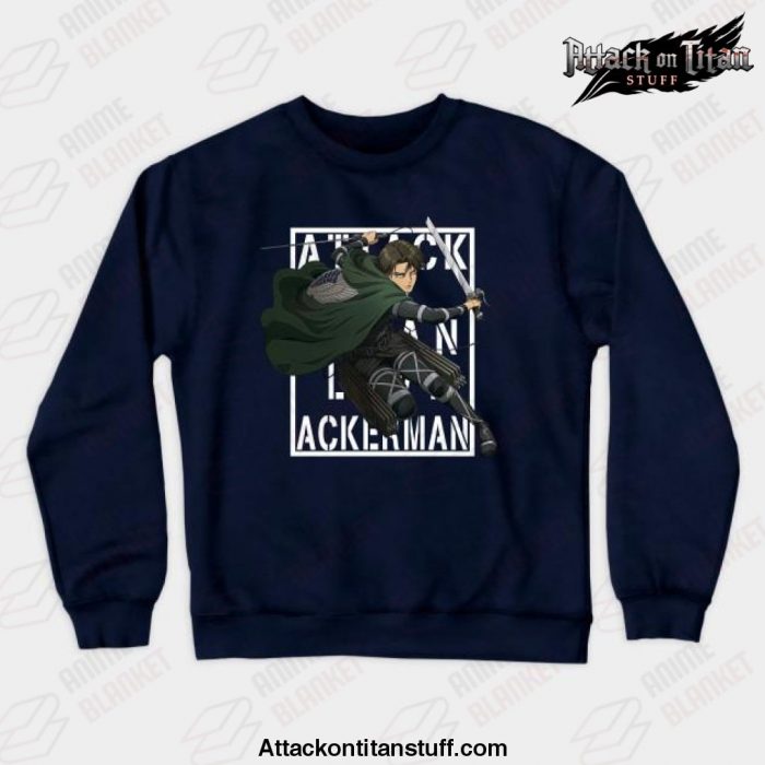 2021 attack on titan levi ackerman crewneck sweatshirt black 5xl 106 - Attack On Titan Merch