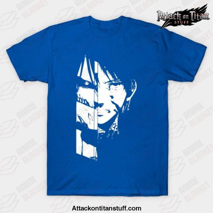 2021 eren levi t shirt blue s 649 - Attack On Titan Merch