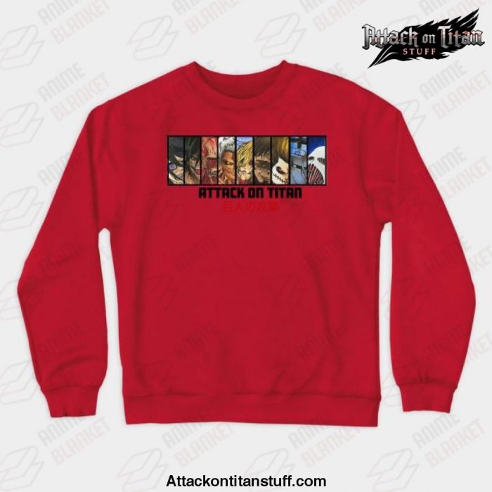 anime 2021 attack on titan crewneck sweatshirt blue 5xl 405 - Attack On Titan Merch