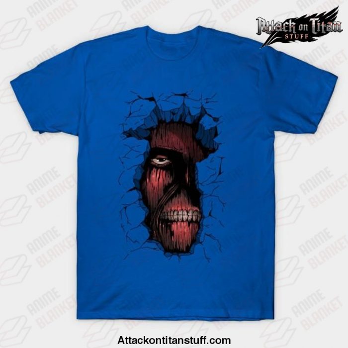 anime attack on titan t shirt blue s 648 - Attack On Titan Merch