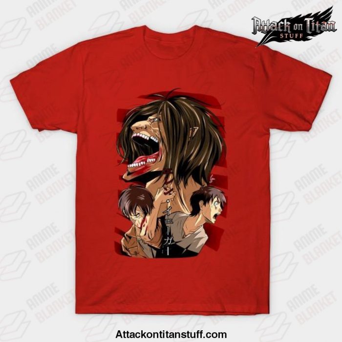 attack on titan eren fases t shirt red s 405 - Attack On Titan Merch