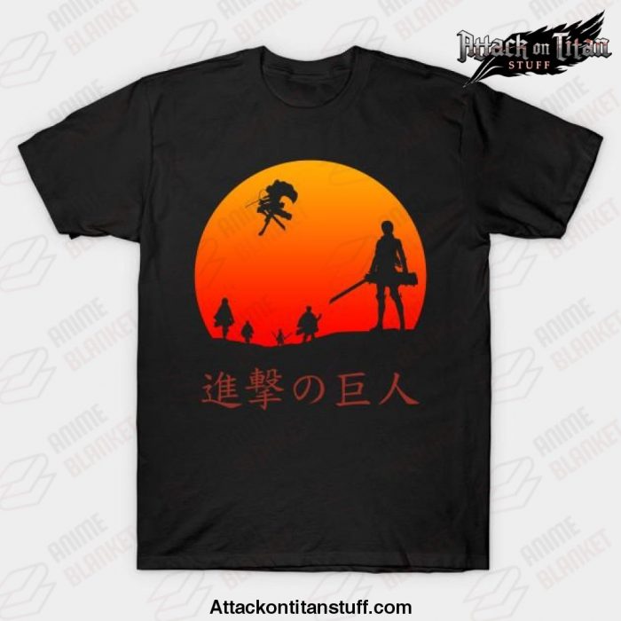 attack on titan scout regiment t shirt black s 768 - Attack On Titan Merch