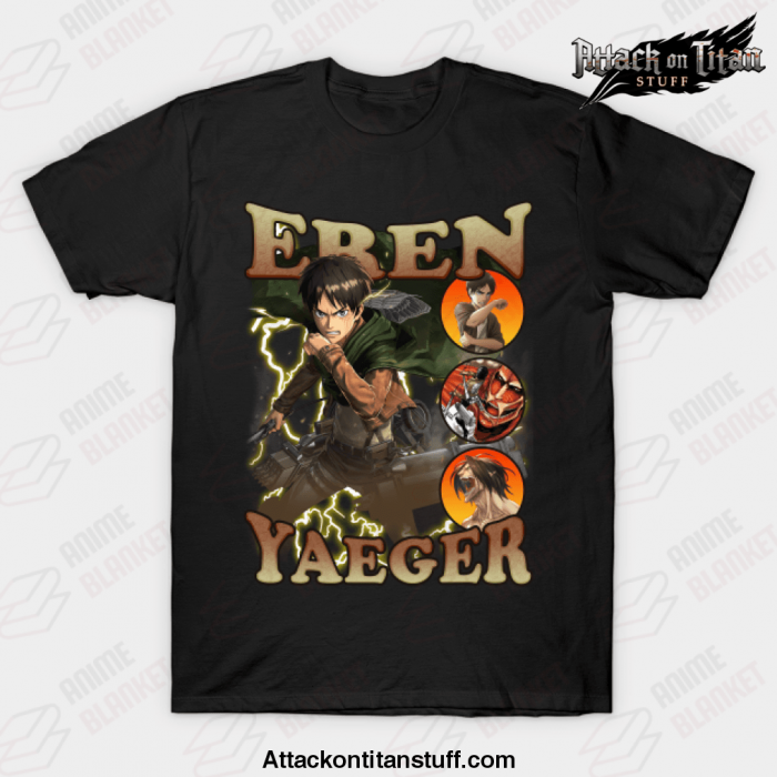 attack on titan shingeki no kyojin eren yaeger bootleg vol t shirt black s 716 - Attack On Titan Merch