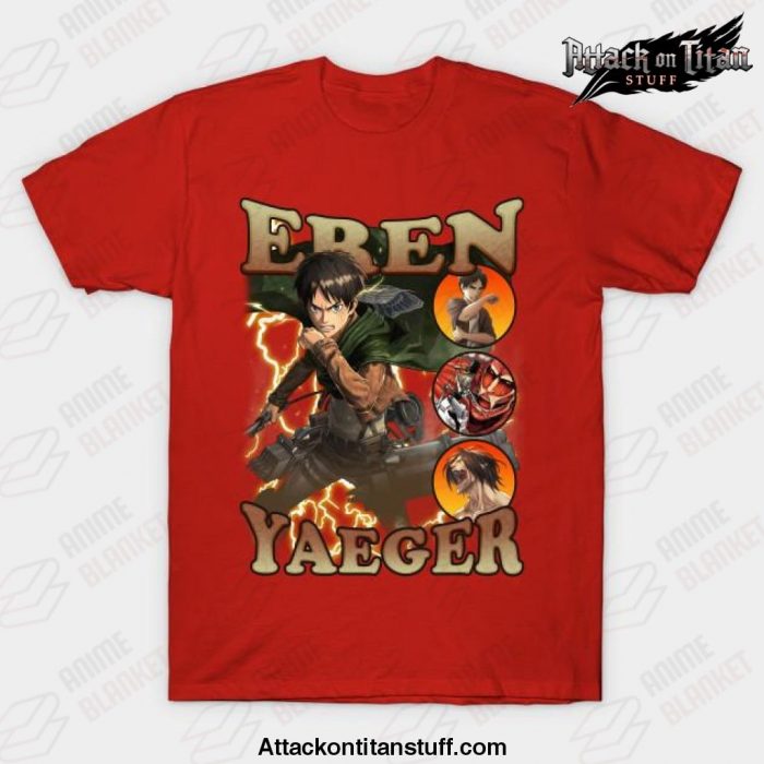 attack on titan shingeki no kyojin eren yaeger bootleg vol t shirt red s 161 - Attack On Titan Merch