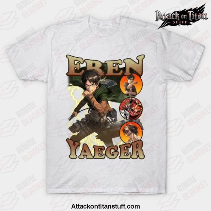 attack on titan shingeki no kyojin eren yaeger bootleg vol t shirt white s 484 - Attack On Titan Merch