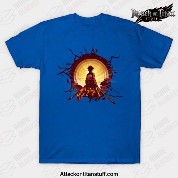 attack on titan surprise t shirt blue s 644 - Attack On Titan Merch