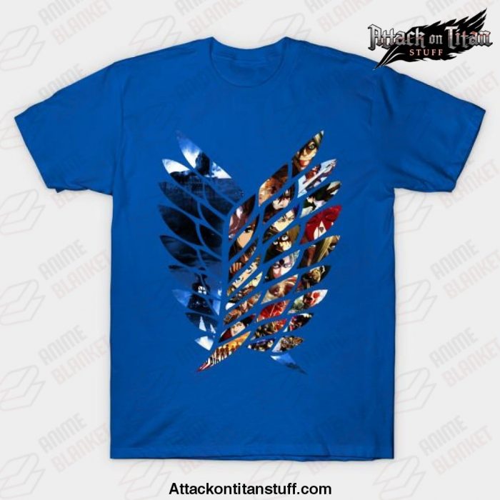 attack on titan survey corps t shirt blue s 963 - Attack On Titan Merch