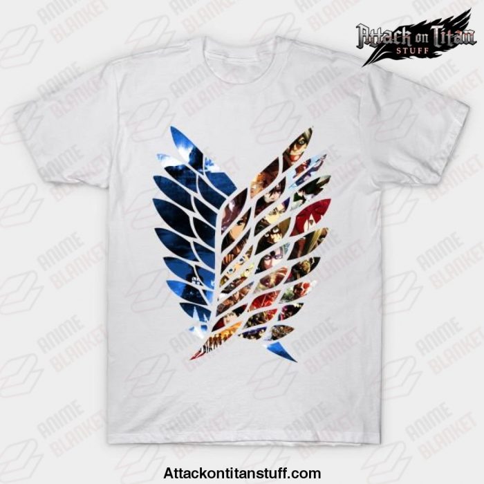 attack on titan survey corps t shirt white s 579 - Attack On Titan Merch