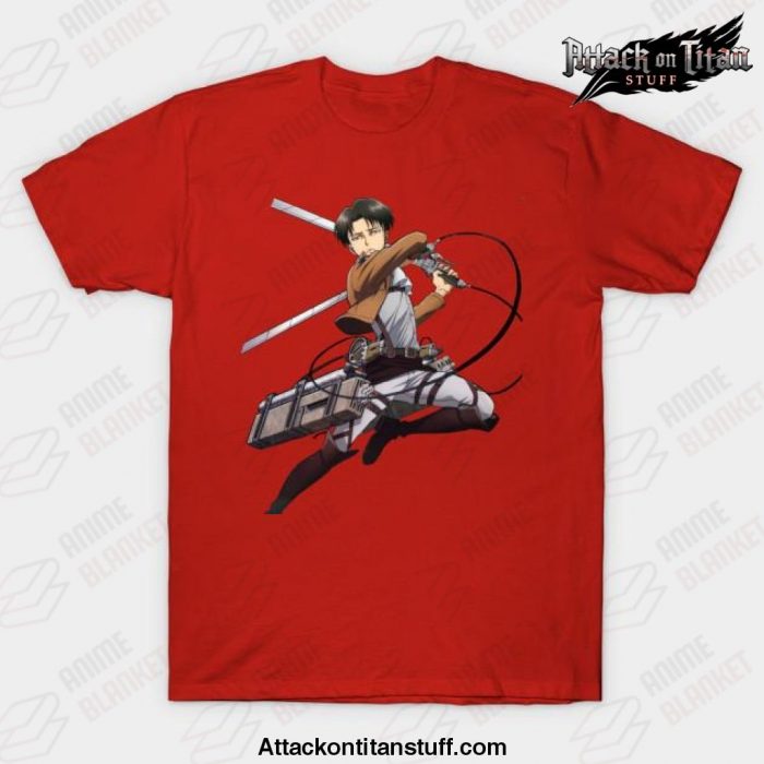 attack on titan t shirt red s 166 - Attack On Titan Merch