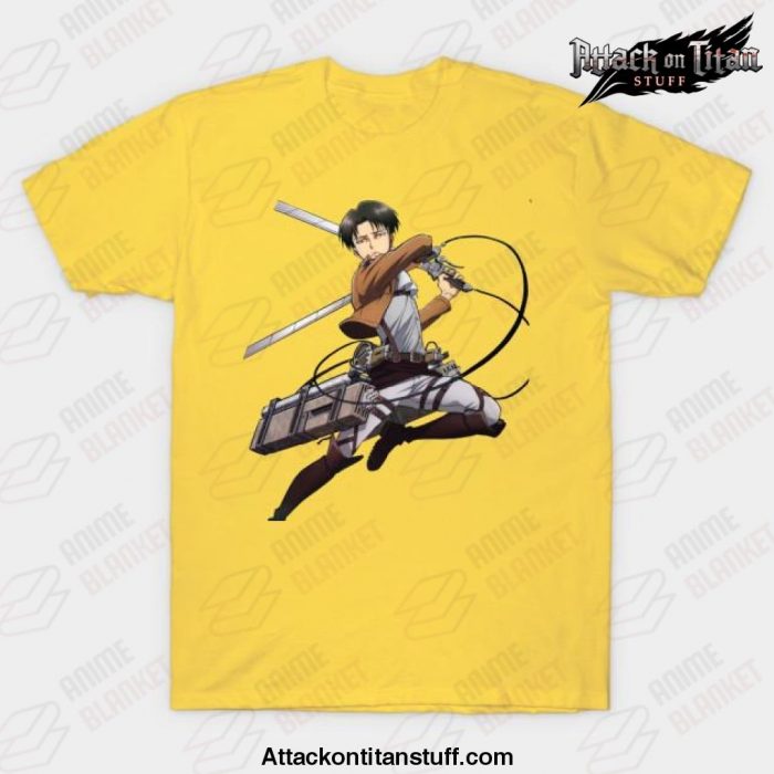 attack on titan t shirt yellow s 347 - Attack On Titan Merch