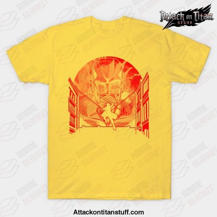 attack on titan that day t shirt yellow s 264 - Attack On Titan Merch