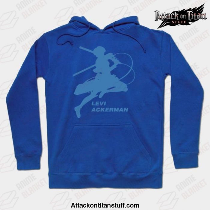 best aot anime levi ackerman hoodie blue s 123 - Attack On Titan Merch