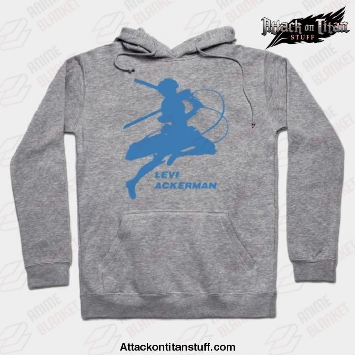 best aot anime levi ackerman hoodie gray s 967 - Attack On Titan Merch