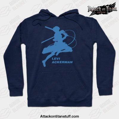 best aot anime levi ackerman hoodie navy blue s 849 - Attack On Titan Merch