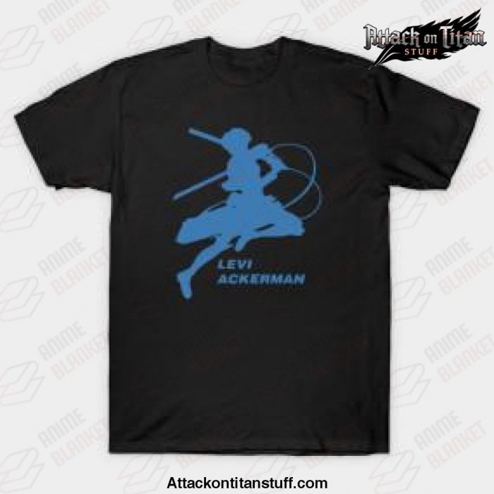 best aot anime levi ackerman t shirt black s 222 - Attack On Titan Merch