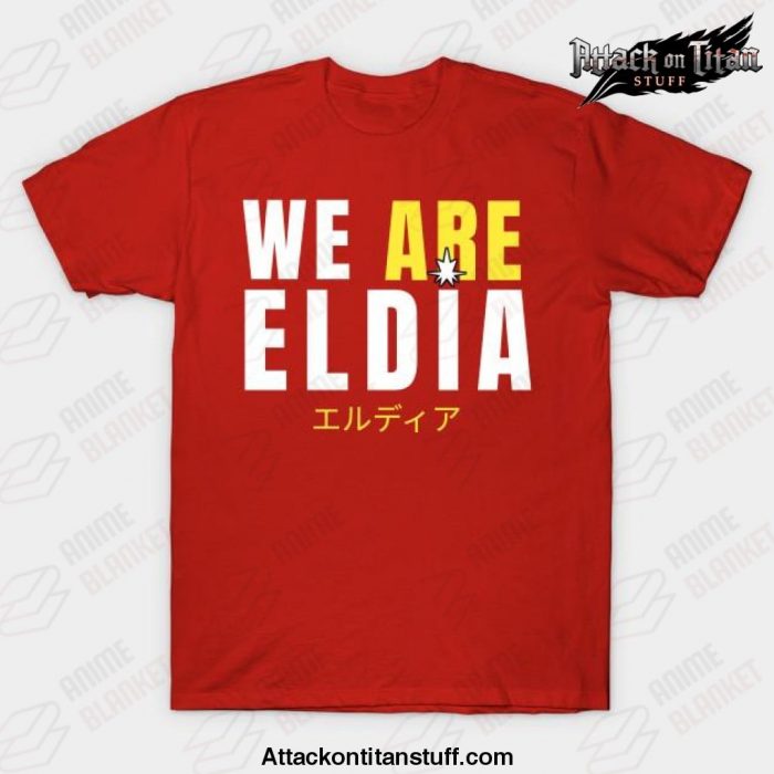 eldia attack on titan t shirt red s 388 - Attack On Titan Merch