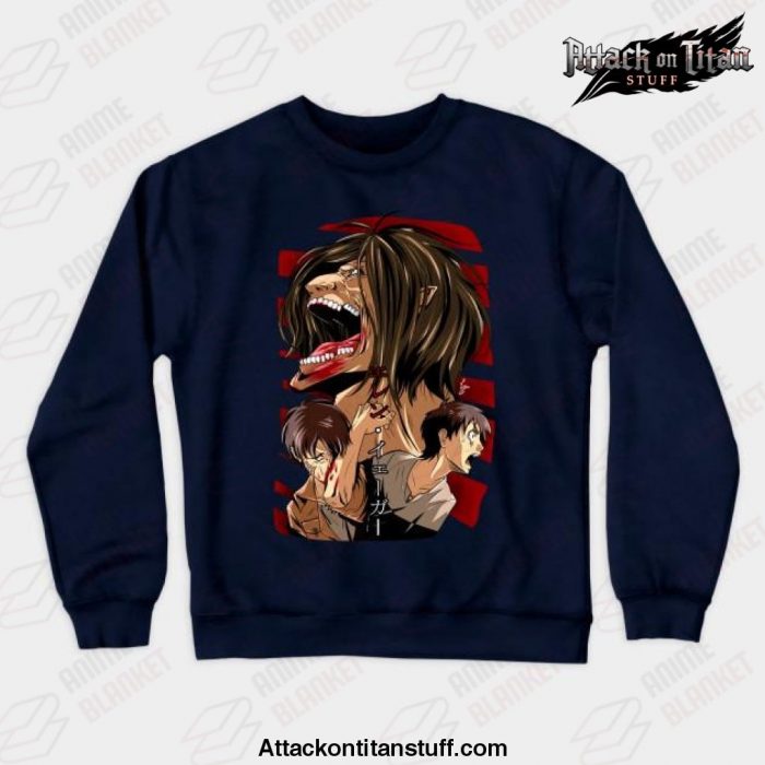 eren fases crewneck sweatshirt 780 - Attack On Titan Merch