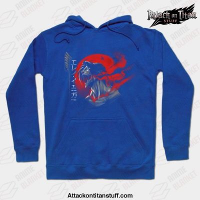 eren hoodie blue s 394 - Attack On Titan Merch