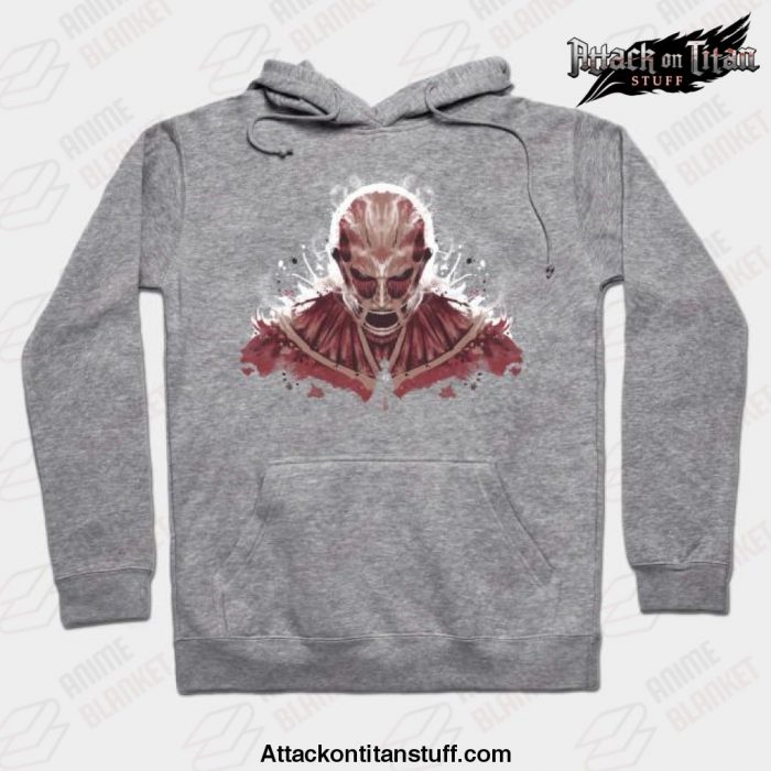 ink on titan hoodie gray s 728 - Attack On Titan Merch