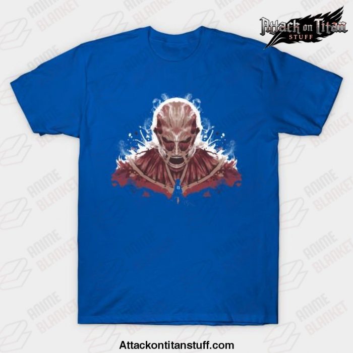 ink on titan t shirt blue s 504 - Attack On Titan Merch