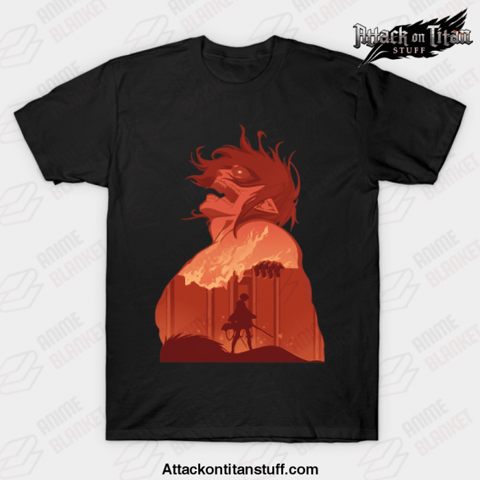 king of titan eren t shirt black s 719 - Attack On Titan Merch