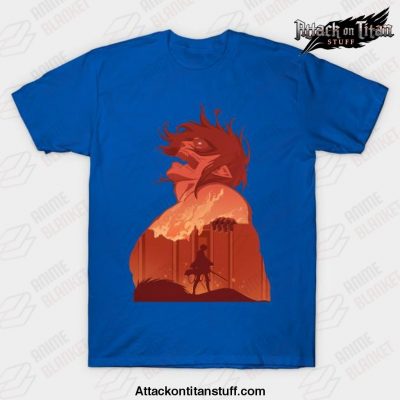 king of titan eren t shirt blue s 724 - Attack On Titan Merch