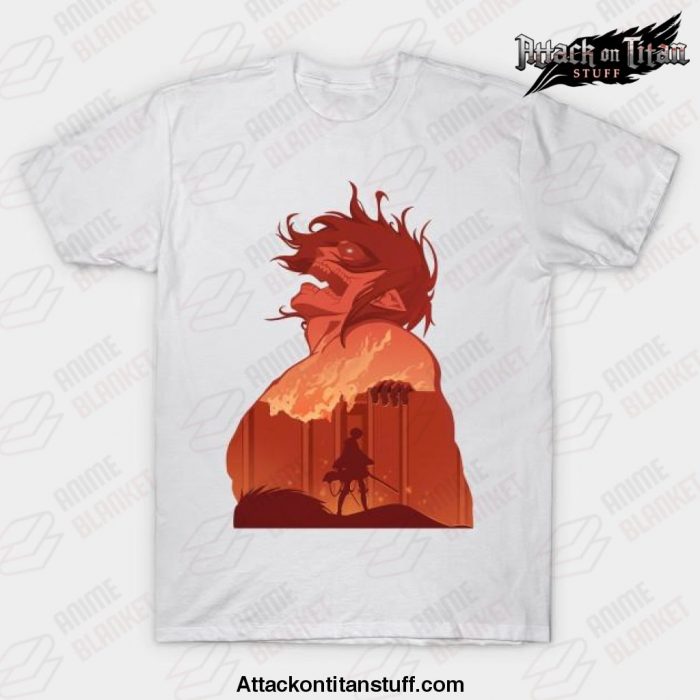 king of titan eren t shirt white s 233 - Attack On Titan Merch